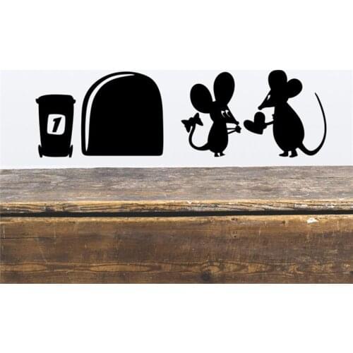 DIY Creative Mouse Hole Vinyl Wall Stickers 3d Animal Living Room Kids Rooms Decal Vintage Poster Wallpaper Home Decor