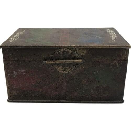 Chinese Old Copper Collection Pure Copper Jewelry Box