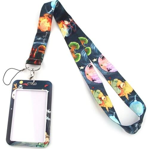 JF0008 Little Prince And Fox Lanyard For Key ID Card Gym Phone Strap USB Badge Holder Fashion Hanging Rope Lariat Lanyard
