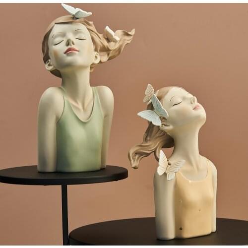 Fairy Elves Sculpture Abstract Fantasy Girl Statue Modern Home Decoration Living Room Bedroom Office Decoration Birthday Gifts