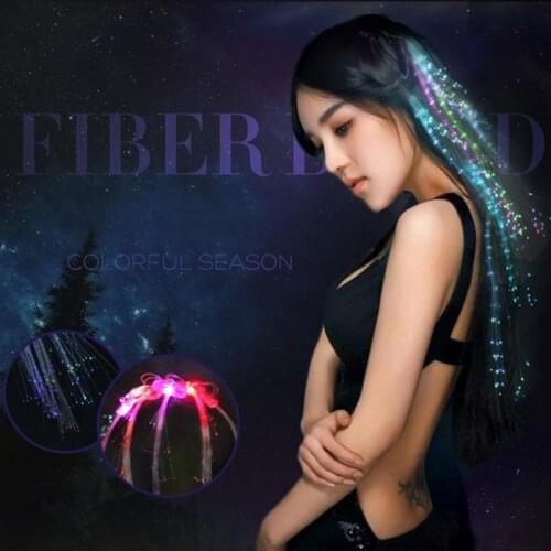 Hair Light Christmas Decorations LED Headband Party Hairlights Halloween Glowing Braid Clip Neon Birthday Flash Lights Glow Rave