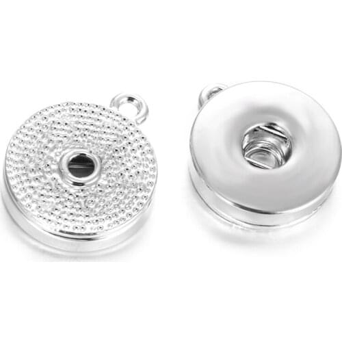 10pcs/lot single Diy Necklace 18mm hanging round Snap Button Jewelry Copper Oem, Odm XHB353
