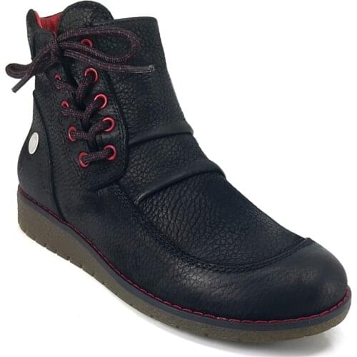 2021 Trend Yeni Sezon Model %100 Deri Ayakkabı İle Kişiye Özel ve Rahat Siyah Nubuk Mammamia 4530 Günlük Bayan Bot