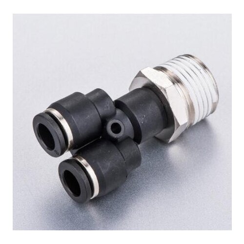 4mm 10mm 8mm 6mm 12mm Hose Tube Air Fitting 1/4" 1/8" 3/8" 1/2" BSP Male Thread PWT Series Pneumatic Air Y Tee pipe fitting