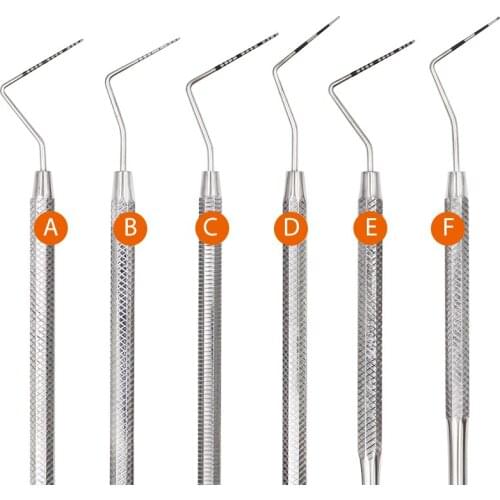 6 Types Dental Stainless Steel Periodontal Probe With Scaler Explorer Instrument Tool Endodontic Dental Equipment Scaler Kit