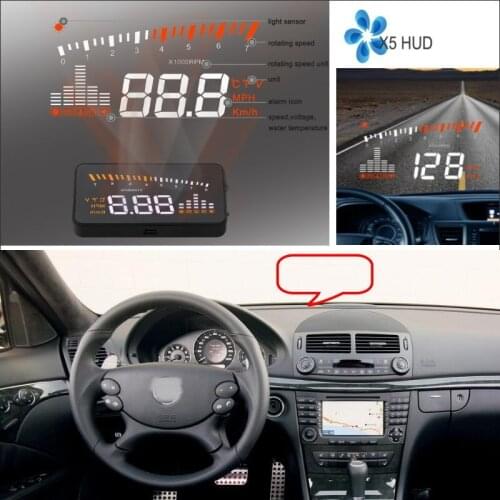 Car HUD Head Up Display For Mercedes Benz E Class W210/W211 AUTO HUD OBD Safe Driving Screen Projector Refkecting Windshield