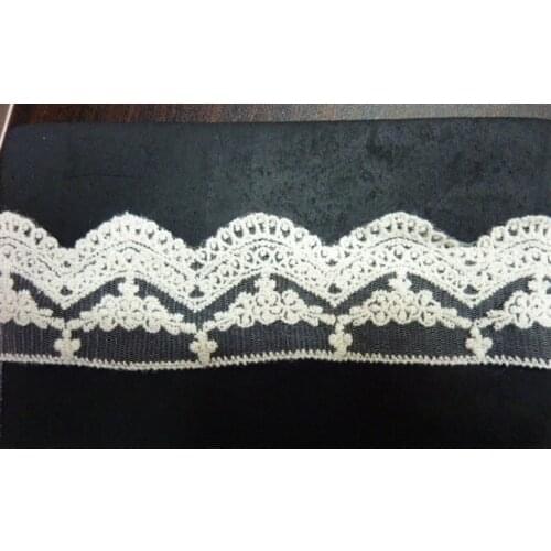Free shipping Flower white cotton embroidered lace,3-15cm width,XERYzy02