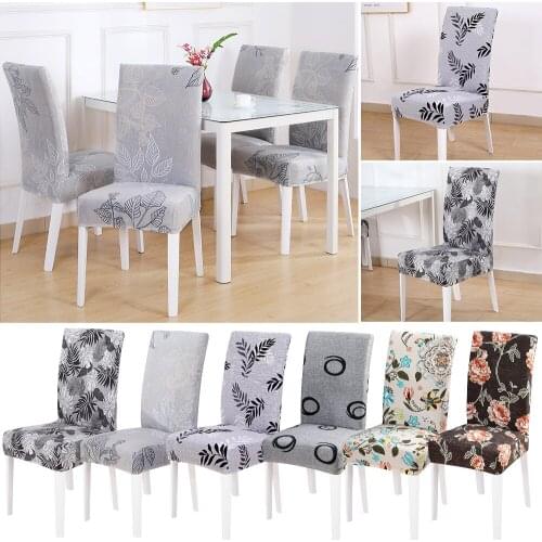 Chair Cover Jacquard Desk Seat Removable Protector Seat Stretch For Dining Room Wedding Hotel Kitchen Banquet 1/2/4/6 Pcs