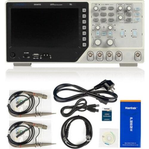 Hantek Digital Oscilloscope 70M / 100 / 200MHz 2CH + 25M Arbitrary Waveform USB 1GSa / Portable Oscilloscope Logic Analyzer