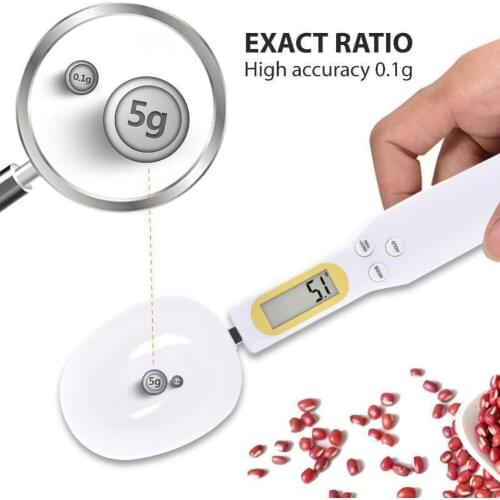 Electronic Kitchen Scale LCD Display Digital Weight Measuring Spoon Digital Spoon Scale High Precision Switchable Units