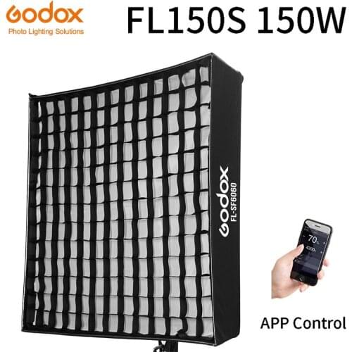 Godox FL150S 150W Flexible LED Video Light Rollable Cloth Lamp with Honeycomb Grid Softbox + Controller + Remote Control and APP