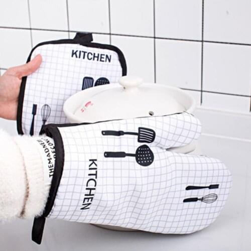 Easy to Store Anti-skid High Temperature Resistant Oven Mitt for Cooking