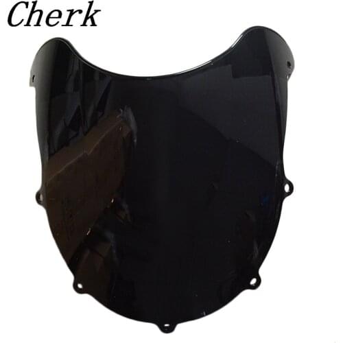 Motorcycle Black Windshield Windscreen Double Bubble For Suzuki GSXR 600/750 GSXR600 GSXR750 96-99 98 97