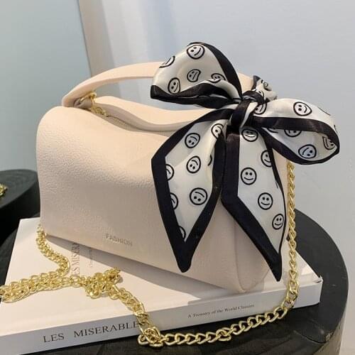 Small Chain Shoulder Bags for Women Soft Leather Messenger Bag Ladies Scarves Tote Handbags Pure Color Designer Crossbody Bags