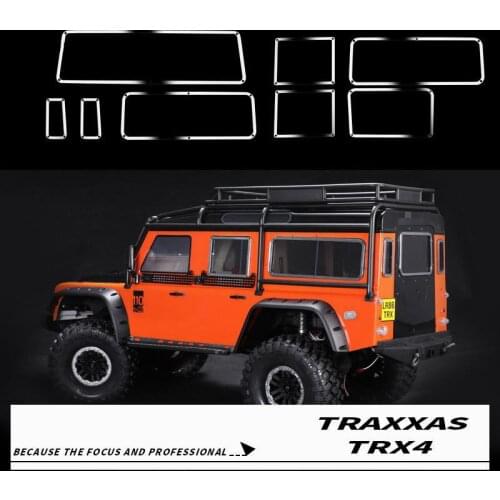 Window metal frame Traxxas Trx4 tracked car guard 1/10 Rc window frame anti-scratch decoration 8 panels