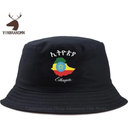 Trendy Ethiopia Map high quality cotton fishing hat Ethiopia of Judah Family fashion Bucket hats Men Women Hipster Baseball caps