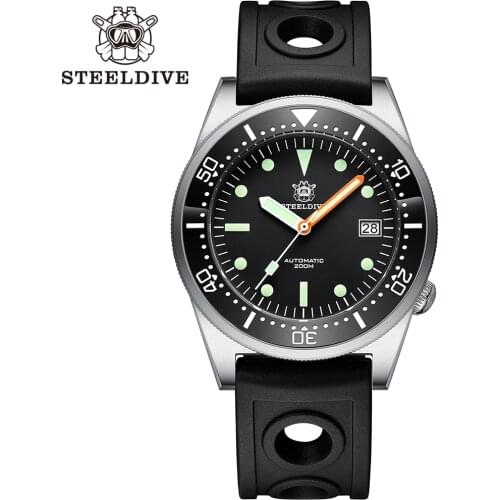 SD1979 Diver Watch STEELDIVE Design 42.5mm Steel Shell 20Bar 200m Waterproof Super Luminous Mens Japan NH35 Mechanical Watches