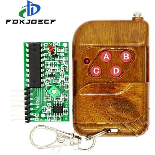 1set IC 2262/2272 4 Channel 315Mhz / 433Mhz Key Wireless Remote Control Kits Receiver module