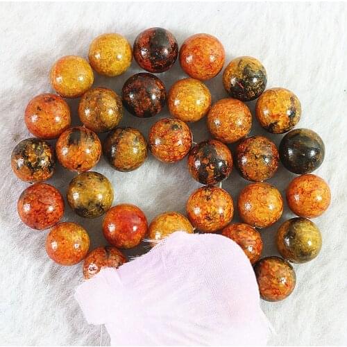 Orange Red Phoenix Chrysocolla Stone 4mm 6mm 8mm 10mm 12mm 14mm Round Diy Jewelry Loose Beads 15" B515