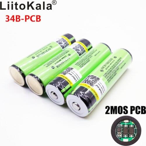 Original LiitoKala 18650 3400mah NCR18650B 3.7 v 3400 mah 18650 Lithium Rechargeable Battery For Flashlight batteries