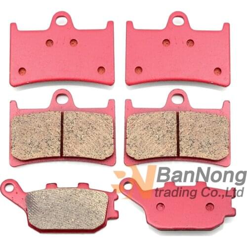 Cyleto Motorcycle Front and Rear Brake Pads for Yamaha FZ6 Fazer S2 07-09 FZ1 Fazer 08-13 YZFR6 YZF R6 04-12 YZFR1 YZF R1