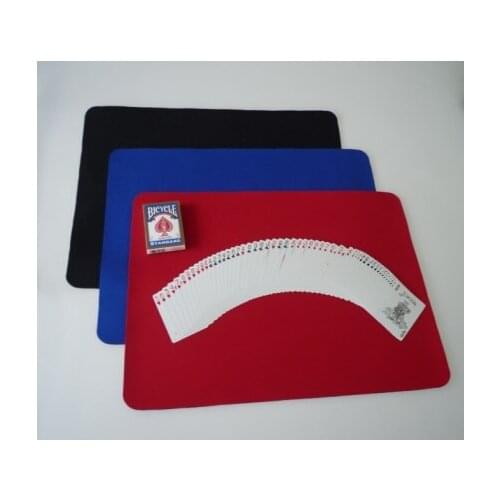 Professional Large Close Up Card Mat(52.5*37.8*0.5cm, red/blue/black Available) For Magicians Magic Tricks Close Up Gimmick Prop