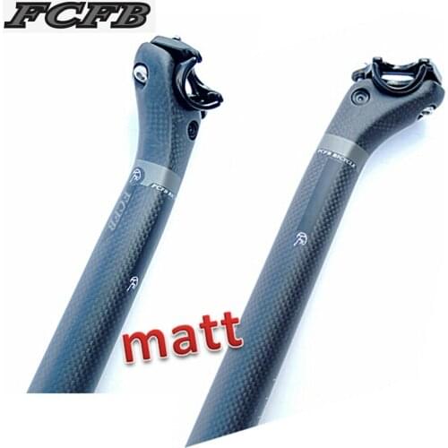 Sale FCFB FW carbon fiber bicycle seatpost MTB road bike superlight 182g seat post 27.2 / 30.8 / 31.6 * 350MM xxx back 20mm