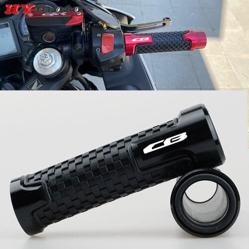 With Logo CB Motorcycle Motorbike CNC Handle Grip Handlebar Grips For HONDA CB125F CB500 CB190r CB1300 CB1000 CB1000R HORNET