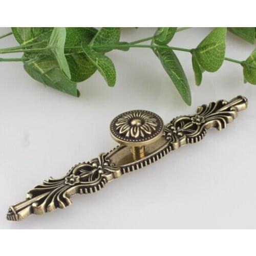 Knobs with backplane vintage furniture handle bronze kitchen cabinet drawer pull knob antique brass dresser cupboard door handle