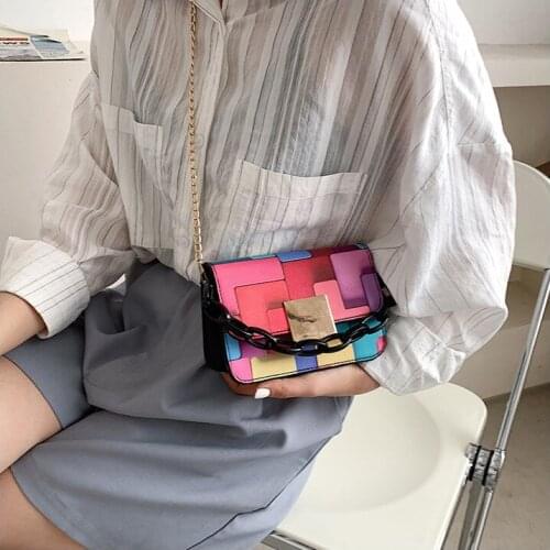 Lovely Bags for Women 2021 Women Shoulder Bags Chain Portable Women Crossbody Bags Purses and Handbags Luxury Mini Square Bag