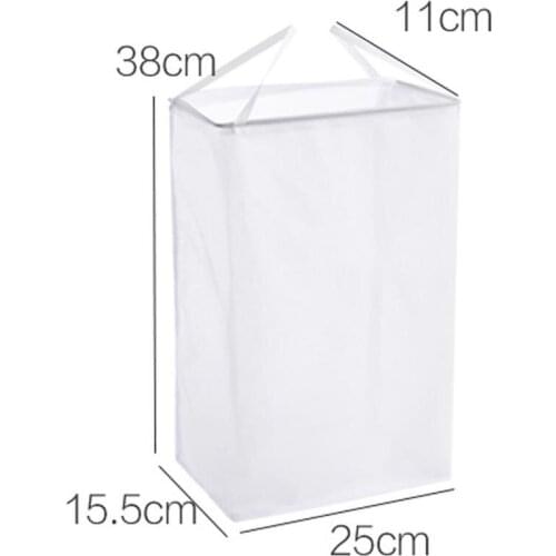 2020Hot Simple Hanging Laundry Basket Clothing Organizer Foldable Laundry Hamper Laundry Bag Kids Toy Storage Buckets with Hooks