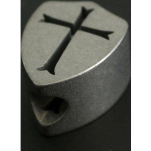 TC4 Titanium Cross Metal Knife Parachute Cord Bead Lanyard Beads Mens Keychains Bracelet DIY Paracord Pendant Tools Accessories