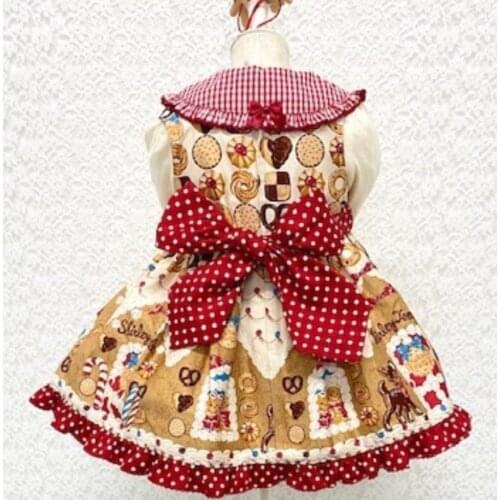 Vintage Spanish court style baby girl printed princess dress kids Christmas party sleeveless vest ball gown dress