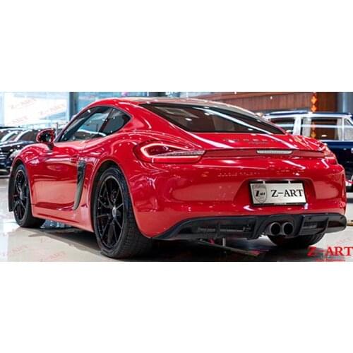 Z-ART GT carbon fiber rear diffuser for Porsche Boxster Cayman 2012-2016 carbon fiber rear lip for Porsche 981 carbon rear chin