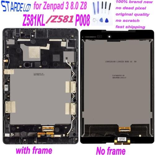 STARDE LCD for Zenpad 3 8.0 Z8 Z581KL Z581 ZT581KL P008 LCD Display Touch Screen Assembly Digitizer with Frame