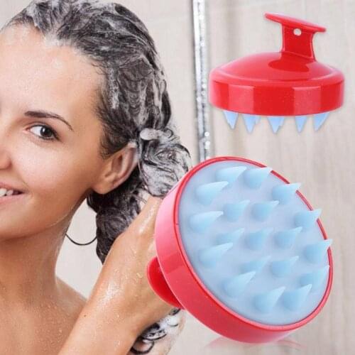 1pc Scalp Massage Brushes Silicone Teeth Anti-hair Loss Hair Comb Head Massage Bath Brush Body Bath Brush Props