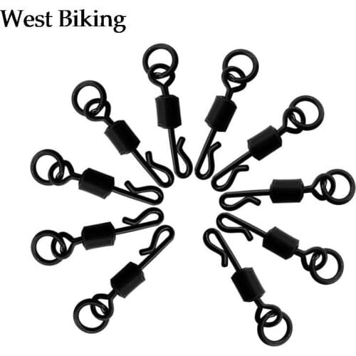 20pcs Quick change swivels Size 8 matt black change carp swivels
