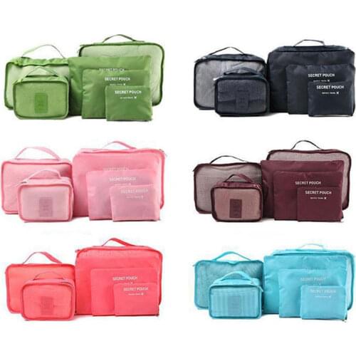 6pcs Travel Storage Bags Shoes Clothes Toiletry Organizer Luggage Pouch Kits Wholesale Bulk Lots Accessories Supplies Stuff