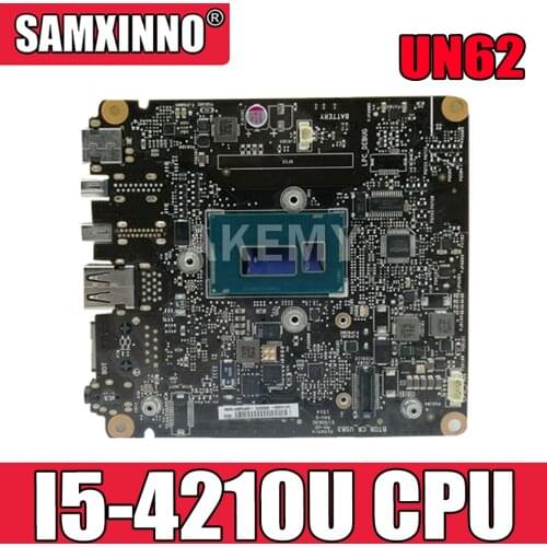 Akemy New! UN62 motherboard For Asus VivoMini UN62-I5M4S128 UN62 Mini Vivo PC computer Mainboard W/ I5-4210U CPU