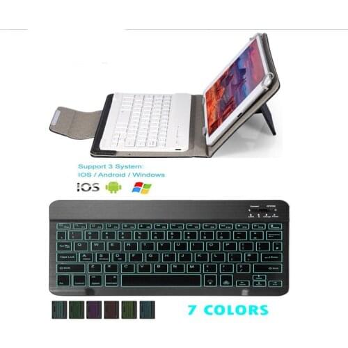 Keyboard Cases for Samsung Galaxy Tab A 10.5 2018 tablet Cover T590 T595 SM-T590 SM-T595 7Color Backlit Bluetooth Keyboard case
