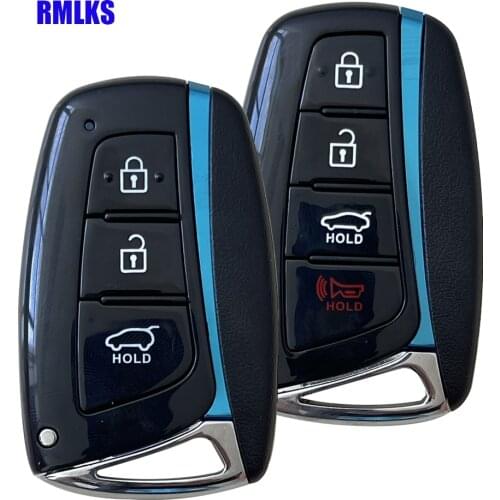3 4 Buttons High Quality Smart Key Case For Hyundai Genesis 2013-2015 Santa Fe Equus Azera Remote Control Key Shell Smart Fob