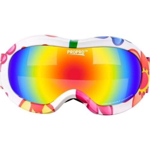 PROPRO Childrens Ski glasses Double-deck PC Anti-shock Glasses Snowboarding Goggles UV400 Teenagers Outdoor Sports Goggles