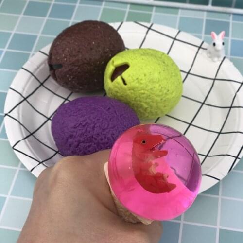 Hot Selling Dinosaur Egg Squeezable Stress Relief Toy Ball for Adults Kids Gifts