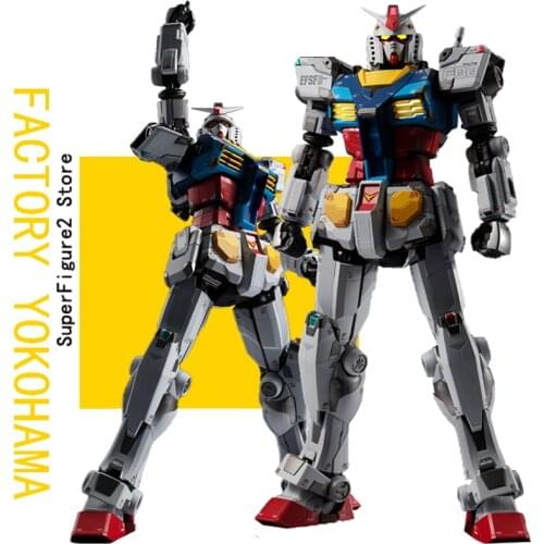 B A N D AI FACTORY YOKOHAMA 60490 RX-78F00 G u n d a m 18.7cm Finished Alloy Model Action Toy Figures Childrens Gifts