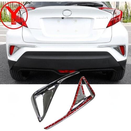 Chrome Rear Fog Light Cover Car Auto Exterior Parts Accessories Tail Lamp Trim For Toyota Chr C-hr 2017 2018 2019 YCSUNZ