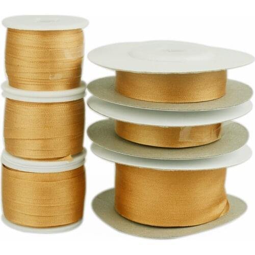 276 Apricot 100% Pure Silk Ribbon for Embroidery Handcraft Double Face Taffeta Silk Tape 2/4/7/10/13/25mm,10/30/100m pk