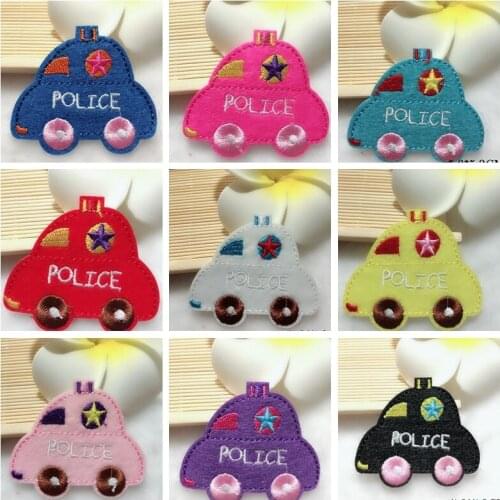 Hot selling colors Small car Iron Embroidery Patches Clothing Jeans Jacket Kids Patches Stripes Stickers For Clothes Decoration