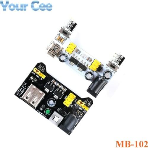 MB102 Breadboard Power Supply Module /MB102 white Breadboard Dedicated Power Module 2-way 3.3V 5V MB-102 Solderless Bread Board