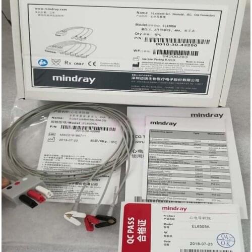 Mindray Original 3-lead Branch Line Newborn AHA American Standard Clip Type EL6305Ac
