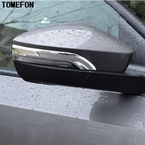 TOMEFON For Skoda Octavia A7 Rearview Mirror Trim Car-Styling Anti-rubbed Article Molding Rubbing Strip Exterior Decoration